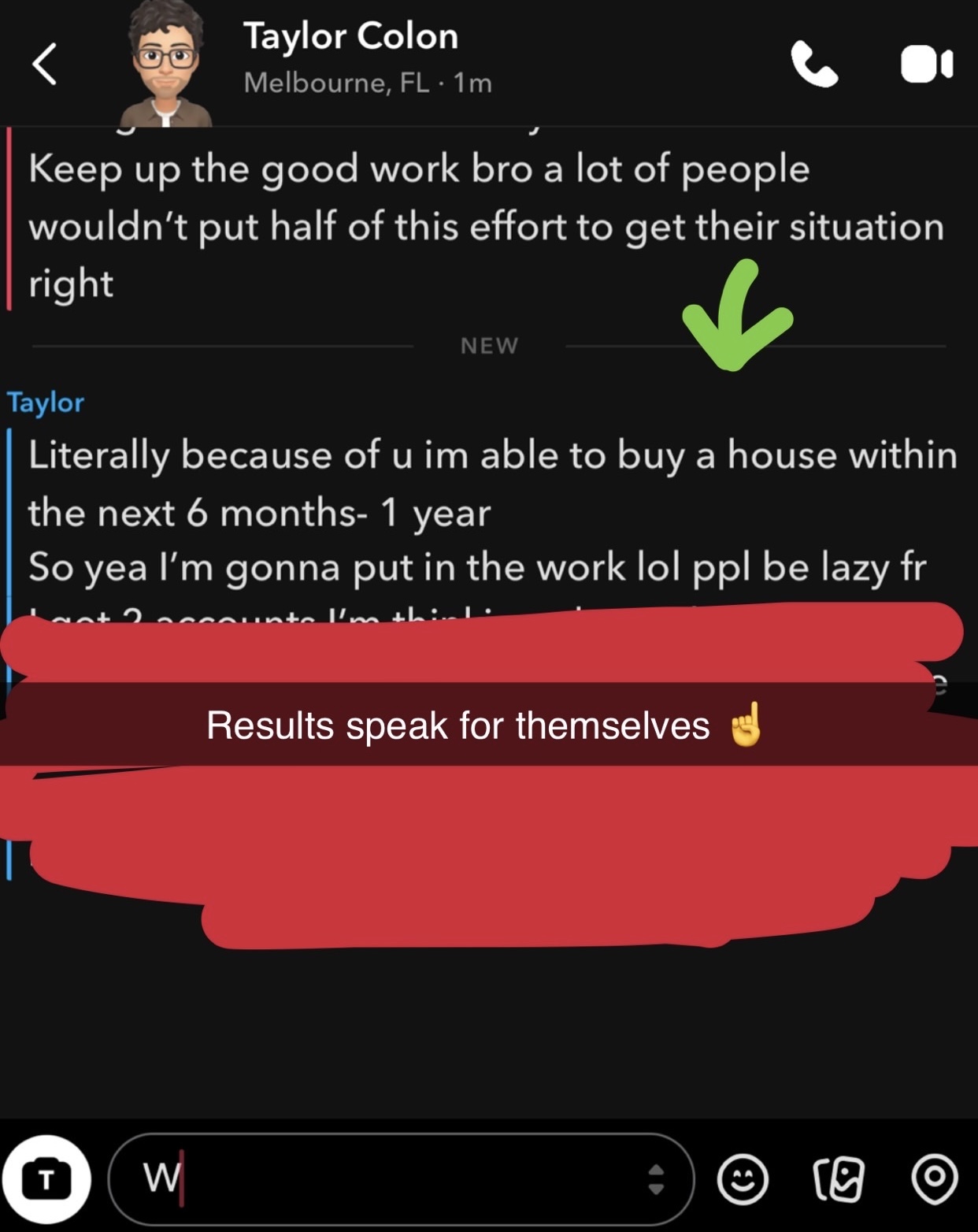 Direct message to Zion: Literally because of u im able to buy a house within the next 6 months, 1 year. So yea I'm gonna put in the work.
